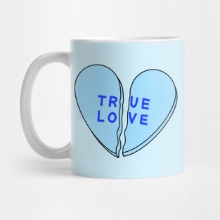 Broken Candy Heart Blue Mug